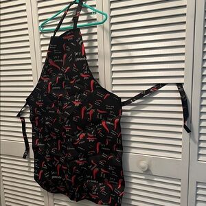 #1376=Unisex Chili Pepper Black Apron